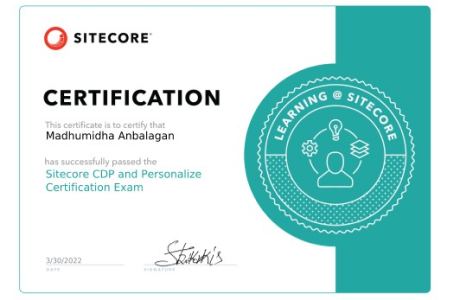 sitecore cdp certification