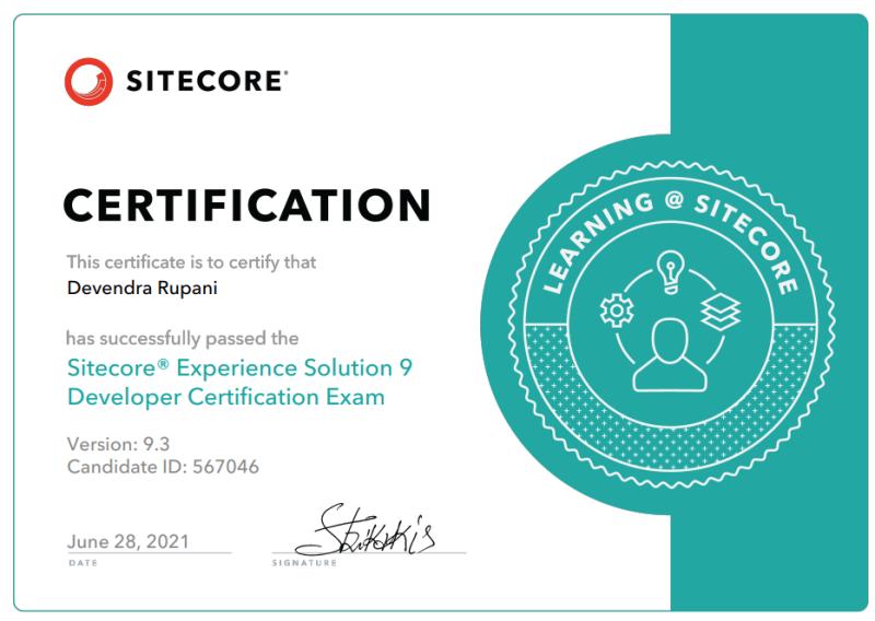 sitecore experience solution certification